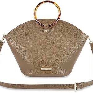 Katie Loxton Vegan Leather Convertible Shoulder Bag with Tortoise Ring Handles